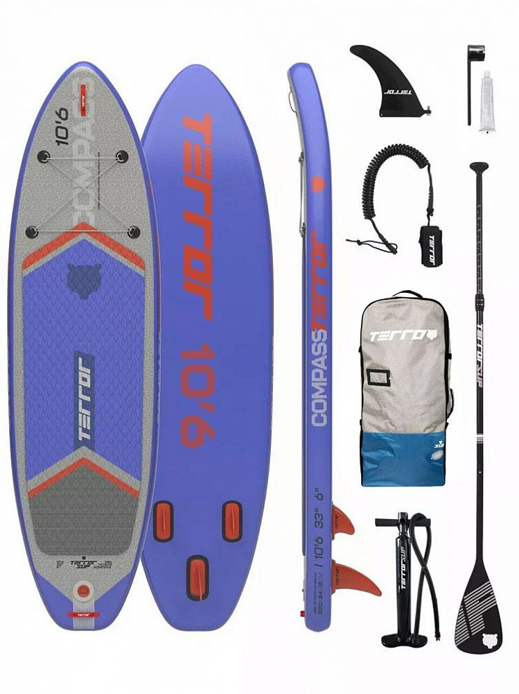 Доска надувная TERRO SUP Blue 10'6 COMPASS голубая