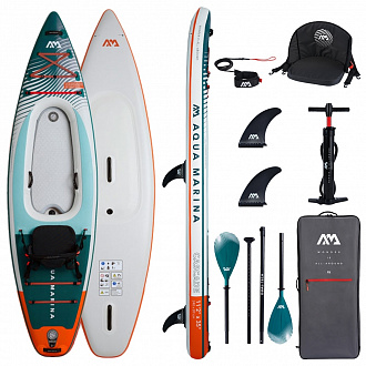 SUP доска надувная Aqua Marina Cascade гибрид САП/КАЯК 11'2" (2025)