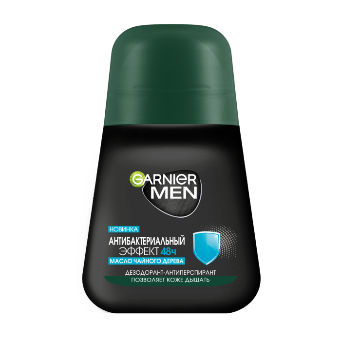 Garnier Дезодорант-антиперспирант роликовый для тела Men Антибактериальный эффект 48ч, мужской